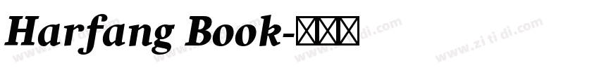 Harfang Book字体转换